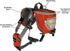 Zor-DOG orange dog pack harness combo with two included collapsible feeding bowls