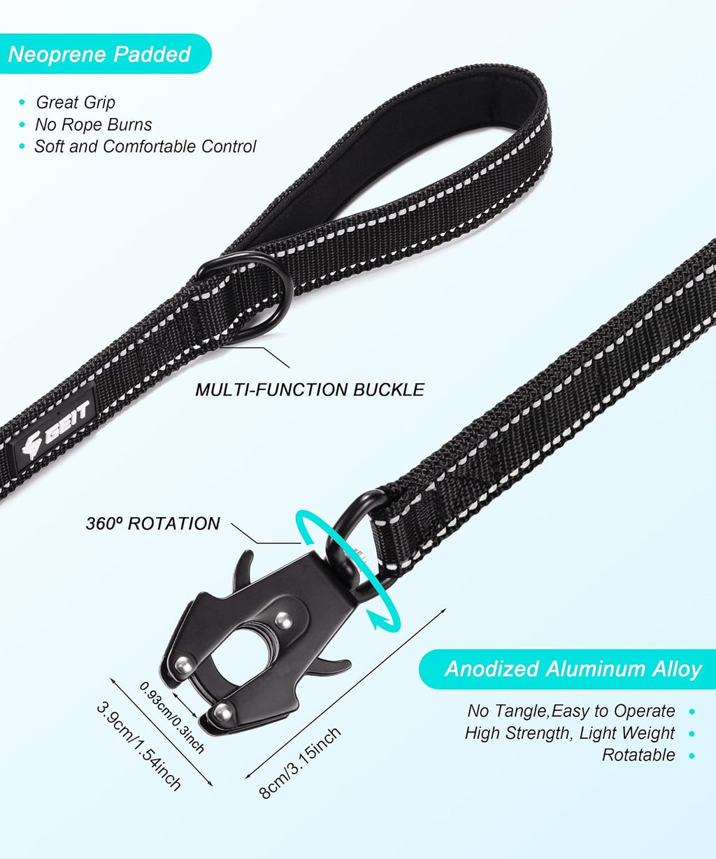 GEIT thick pet training lead showcasing double sided reflective safety stitching