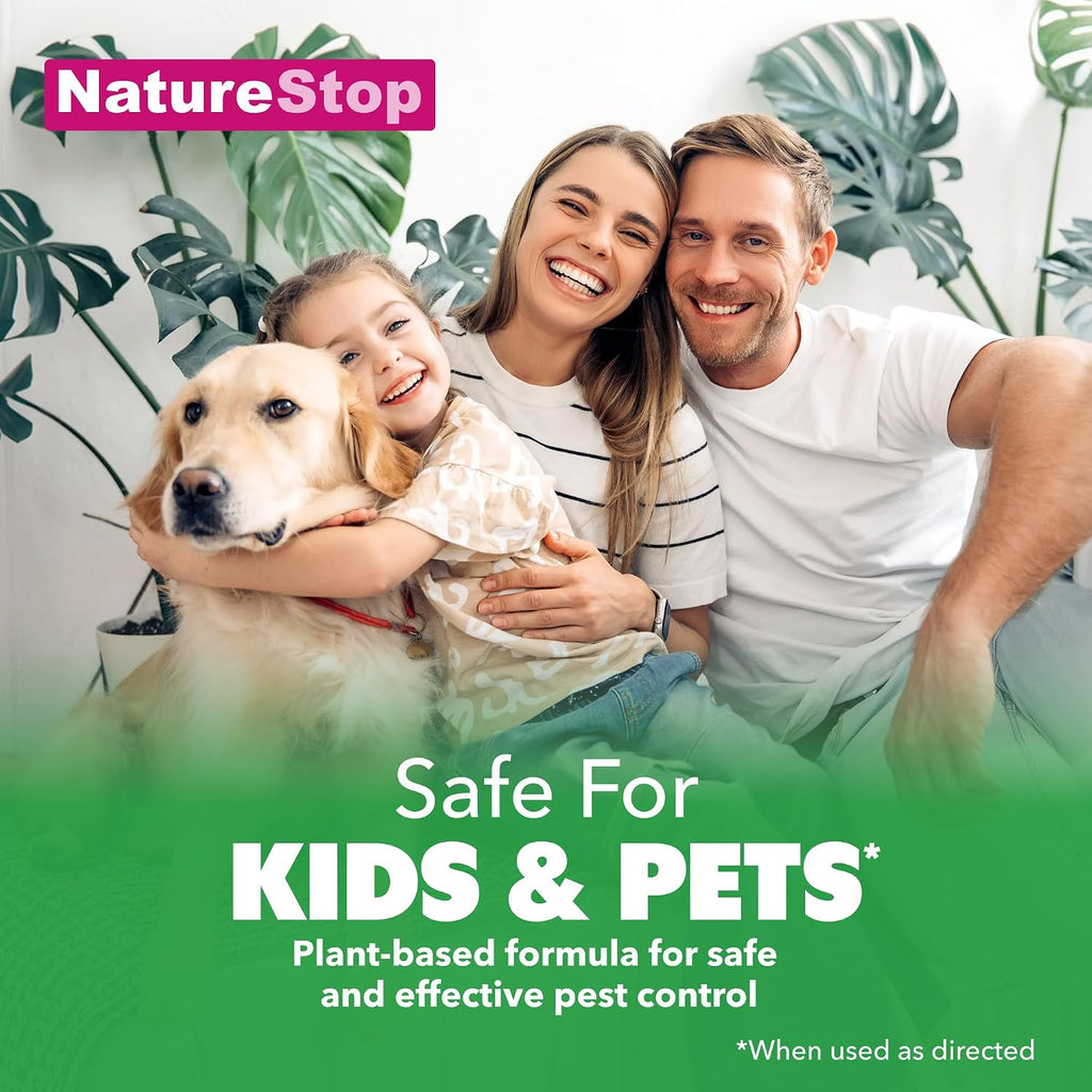 NatureStop natural essential oil fly repellent back label instructions