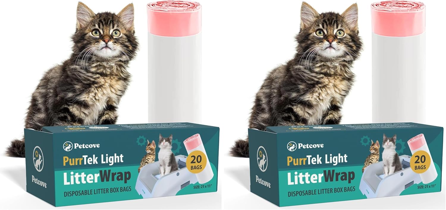 PurrTek Cat Litter Box Liners - LitterWrap Drawstring Bags for Automatic & Self-Cleaning Litter Boxes | Precision Fit, Jumbo Heavy-Duty, Leak-Proof, Unscented Odor Control, Replacement Refills - Image 9
