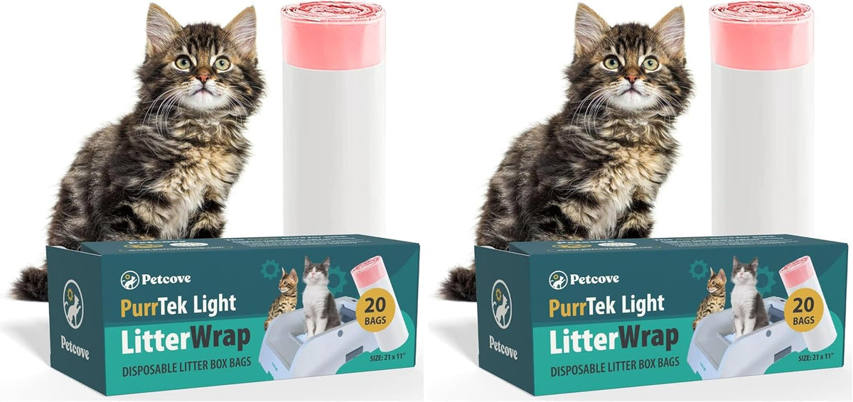PurrTek Cat Litter Box Liners - LitterWrap Drawstring Bags for Automatic & Self-Cleaning Litter Boxes | Precision Fit, Jumbo Heavy-Duty, Leak-Proof, Unscented Odor Control, Replacement Refills - Image 9
