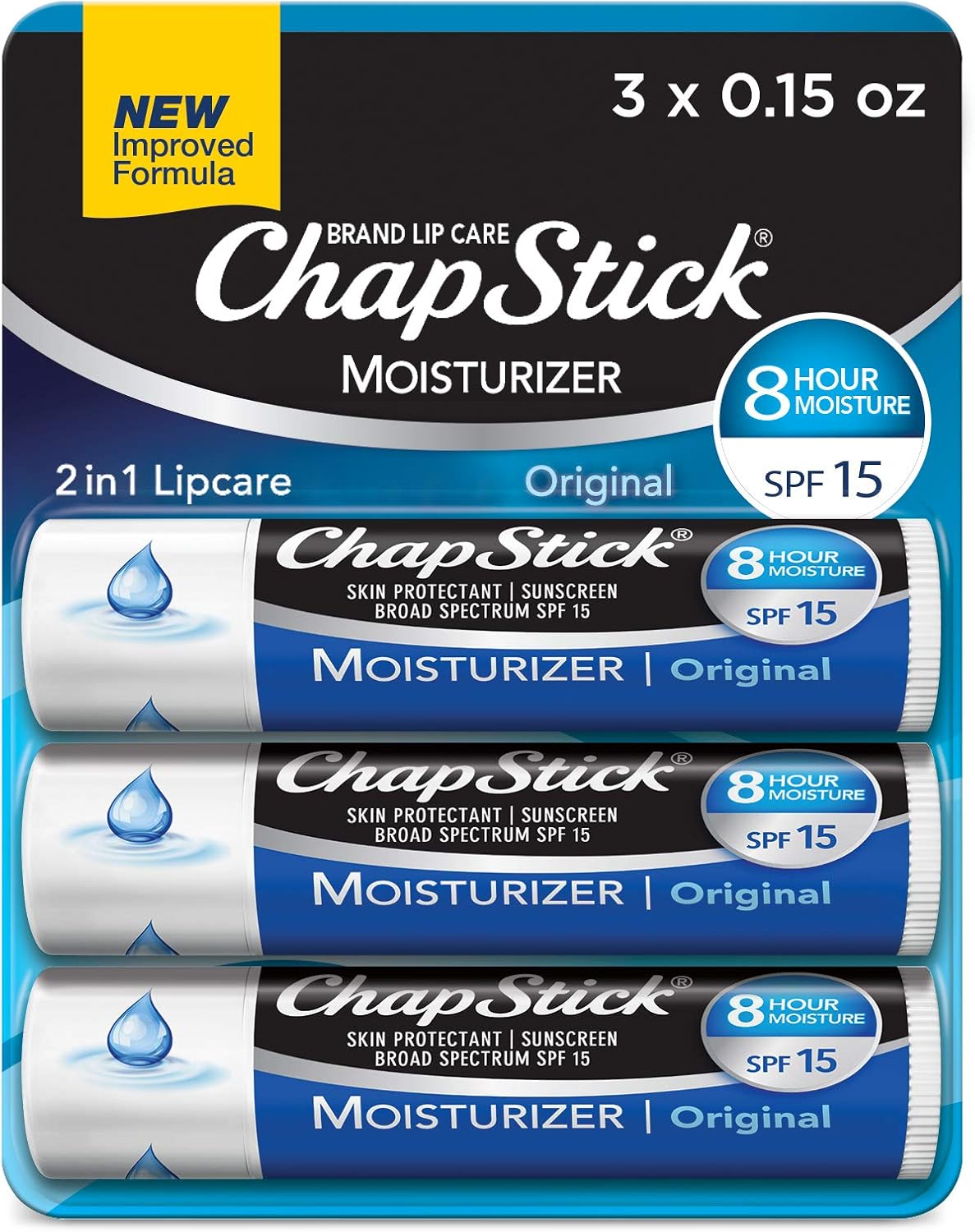 Chapstick Lip Pack Moisturizer-3, White - Image 1
