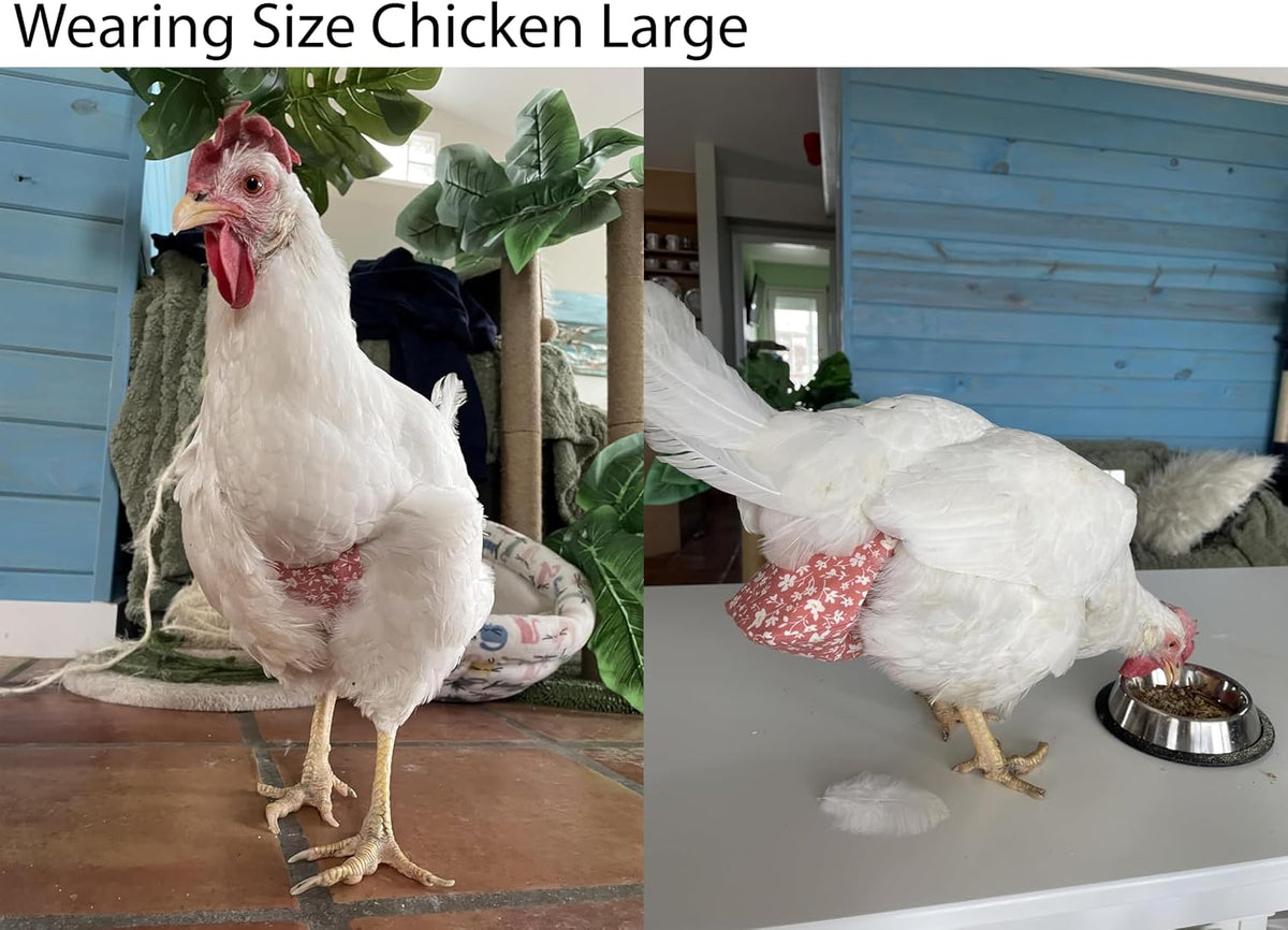 Uni Infinity chicken diapers pink floral side angle view