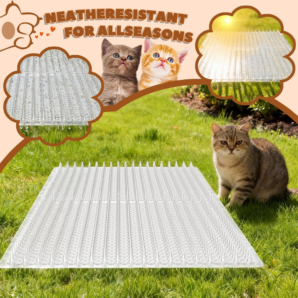 Cat scat mat being trimmed to custom size