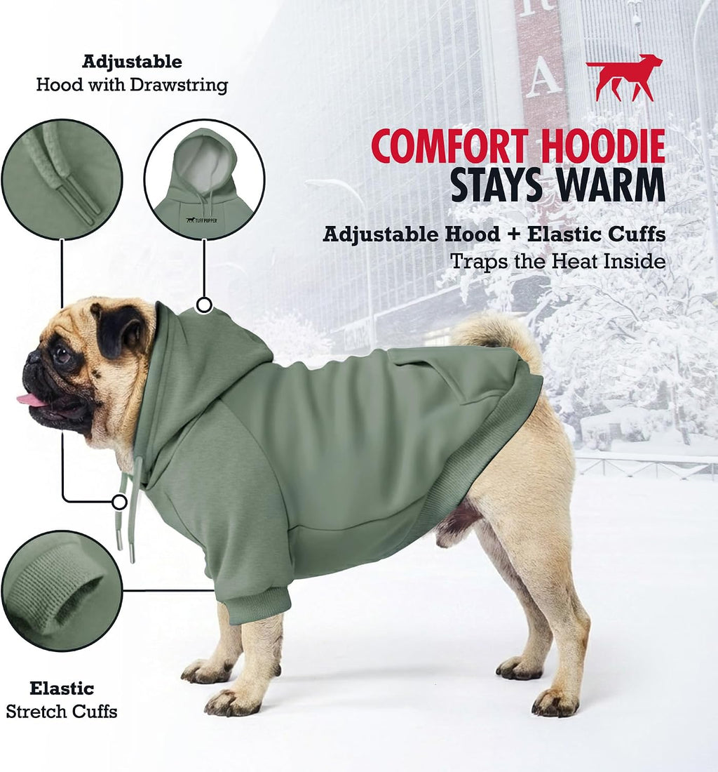 Tuff Pupper pet clothing showing the tailored mess free elastic waistband design from underneath.