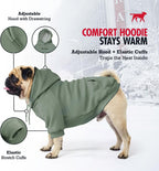 Tuff Pupper pet clothing showing the tailored mess free elastic waistband design from underneath.
