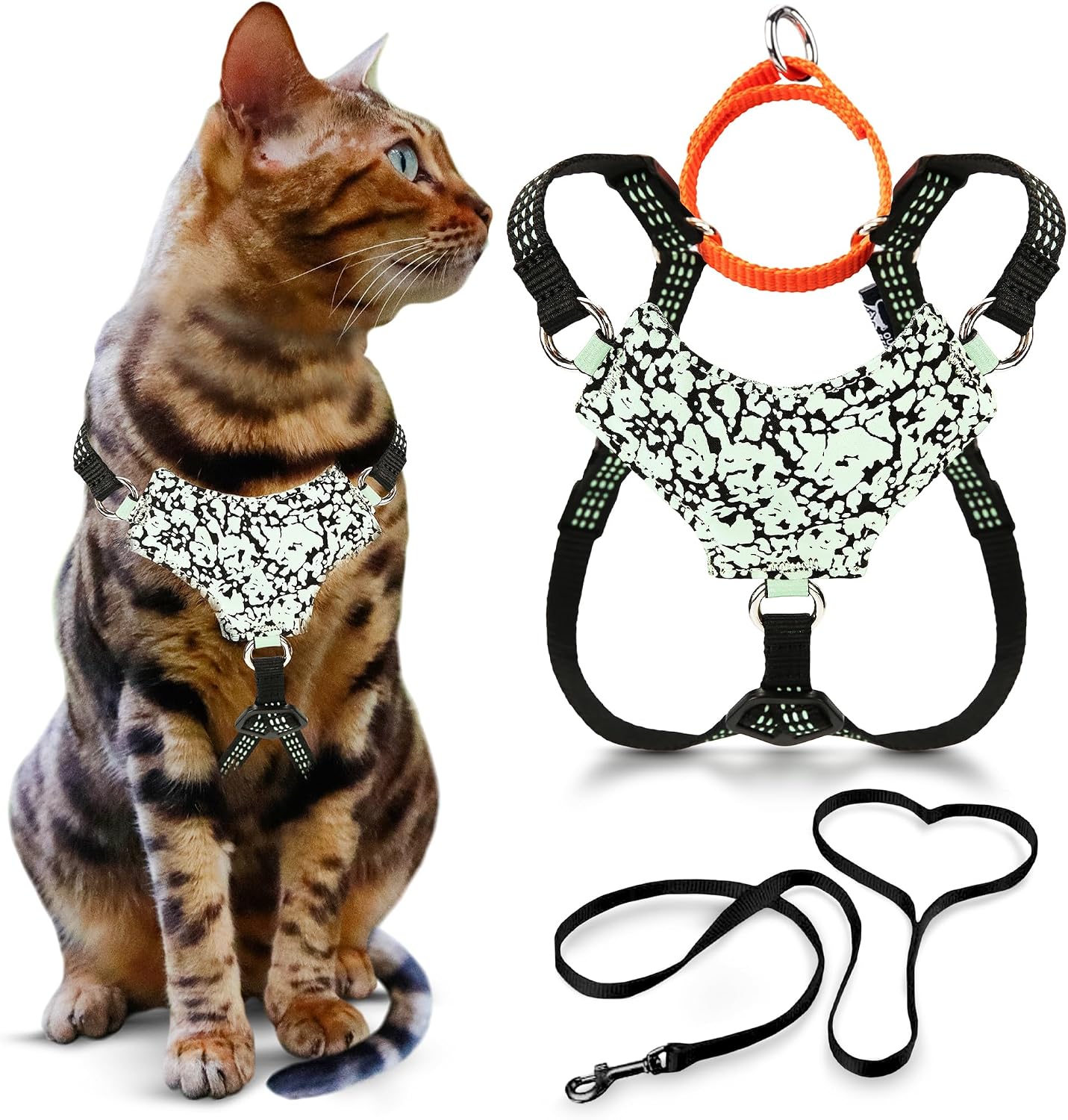 OutdoorBengal Always On(TM) Martingale Cat Harness and Leash Escape Proof Set - Vest for All-Day Kitten Adventures - Adult Cats - Cat Leash and Harness Escape Proof + Leash (Black, M/L) - Image 9