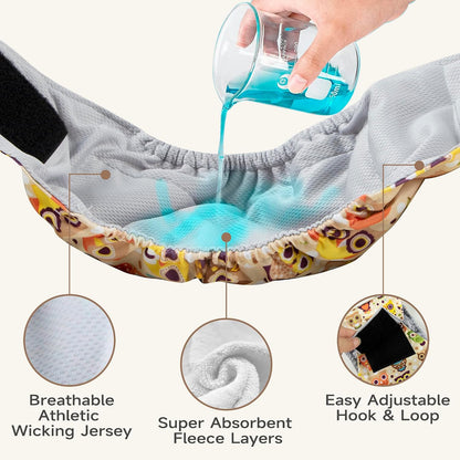 Tuiskusa reusable dog belly bands showing the high absorbency inner pad liner close up