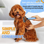 Pet Neat non slip rubber grip grooming tool side view