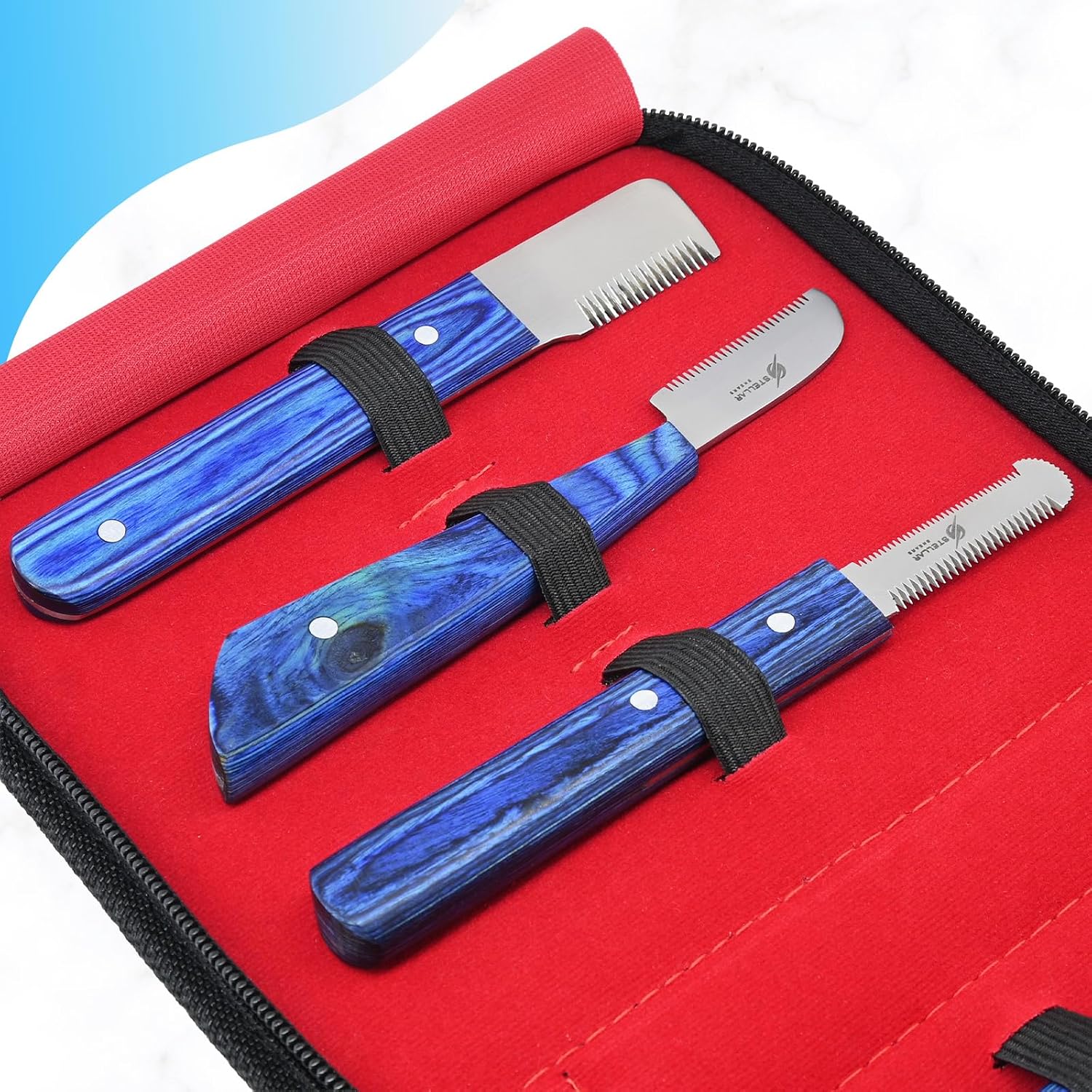 Premium pet hand stripping tools for wire coated dog breeds