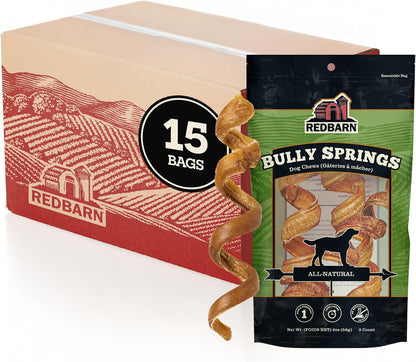 Redbarn Bully Spring Dog Chews 4"-6" 3-Count- 100% Natural Single Ingredient Beef Pizzle Spiral Sticks for Medium to Large Dogs - Rawhide Free Long Lasting Dental Chews - Image 15