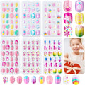 Zugad Thrilez 144 Pieces Kids Press On Nails Rainbow Sky Front View