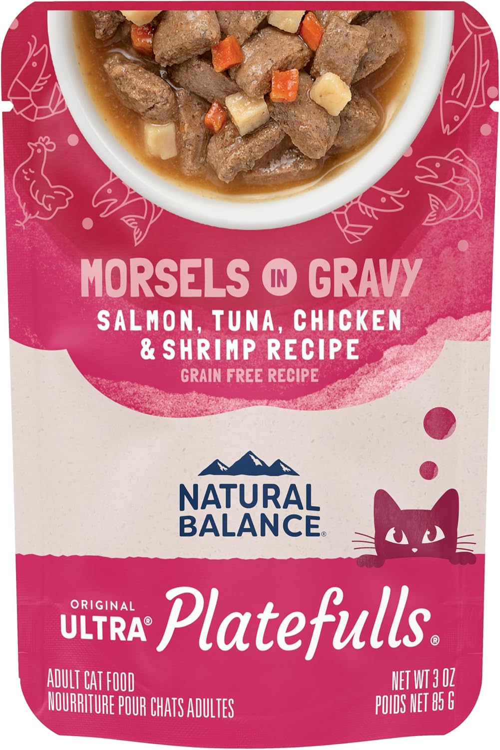 Natural Balance Original Ultra Platefulls Indoor Adult Grain Free Wet Cat Food, Chicken & Chicken Liver Recipe, 3 Ounce Pouch (Pack of 24) - Image 12