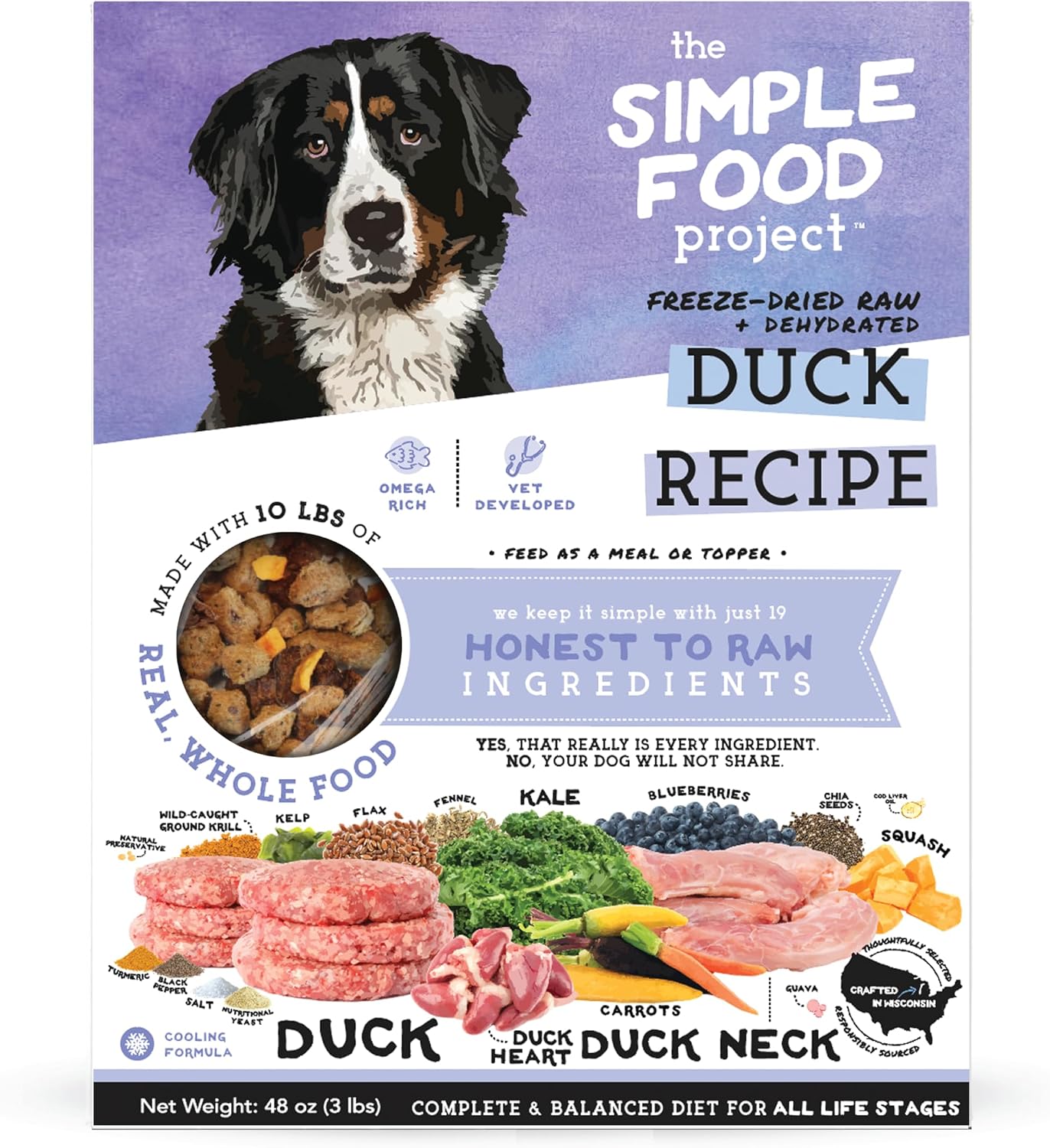 Simple Food Project - Beef & Salmon Recipe - Freeze Dried Raw Food for Dogs - 48oz - Image 15