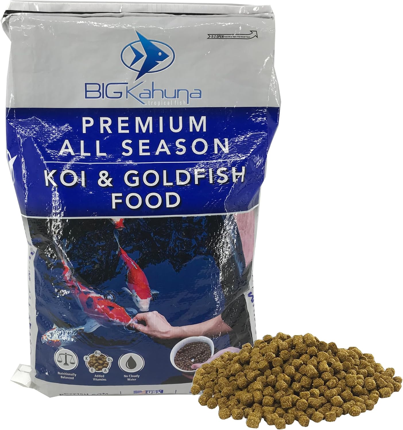 Big Kahuna Koi Fish Food for Ponds 45lbs - Koi Food for Pond Fish Food Pellets - 3/16-1/4 Floating Pond Pellet - Image 9
