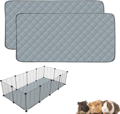 4 Pack Guinea Pig Cage Liners Washable Guinea Pig Bedding Reusable Waterproof Super Absorbent Guinea Pig Pee Pads Anti Slip Mat for Small Animals Rabbit Hamster Rat -28 x 14 Inch - Image 13