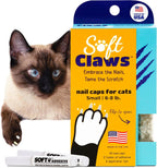 Soft Claws Cat Nail Caps for Medium Cats - (40 Caps, Clear) - Made in USA - Veterinarian-Developed | Protects Furniture & Skin - Easy to Apply, Long-Lasting Anti-Scratch Soft Cat Claw Covers - Image 10