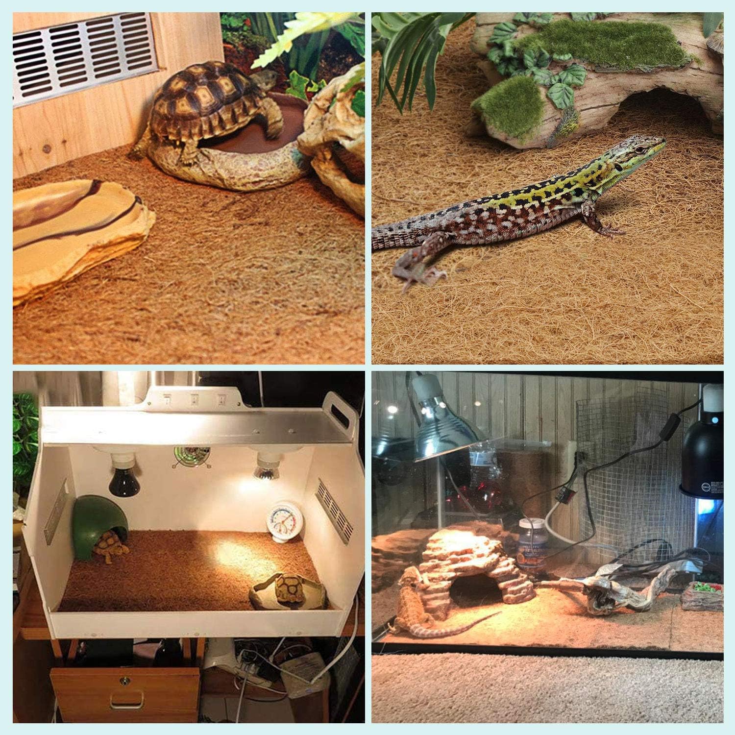 Washing and cleaning reusable BWOGUE reptile cage mat under water