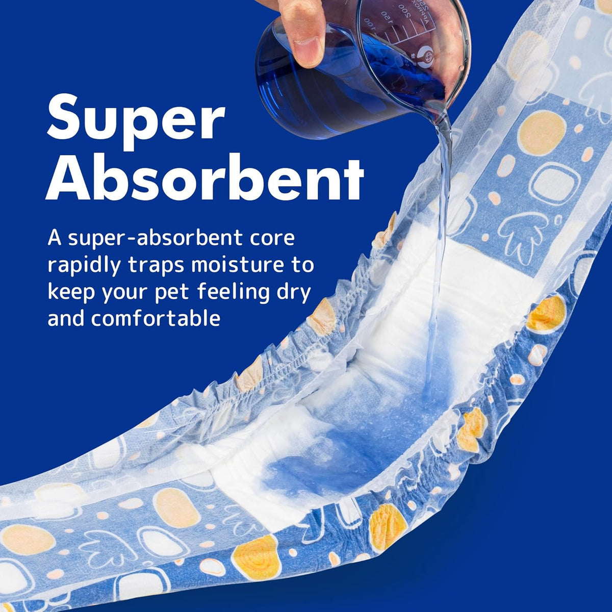 Adjustable non tangle adhesive tabs on male dog belly band