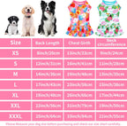 JpGdn summer pet sundress green tropical floral pattern for small female puppies.