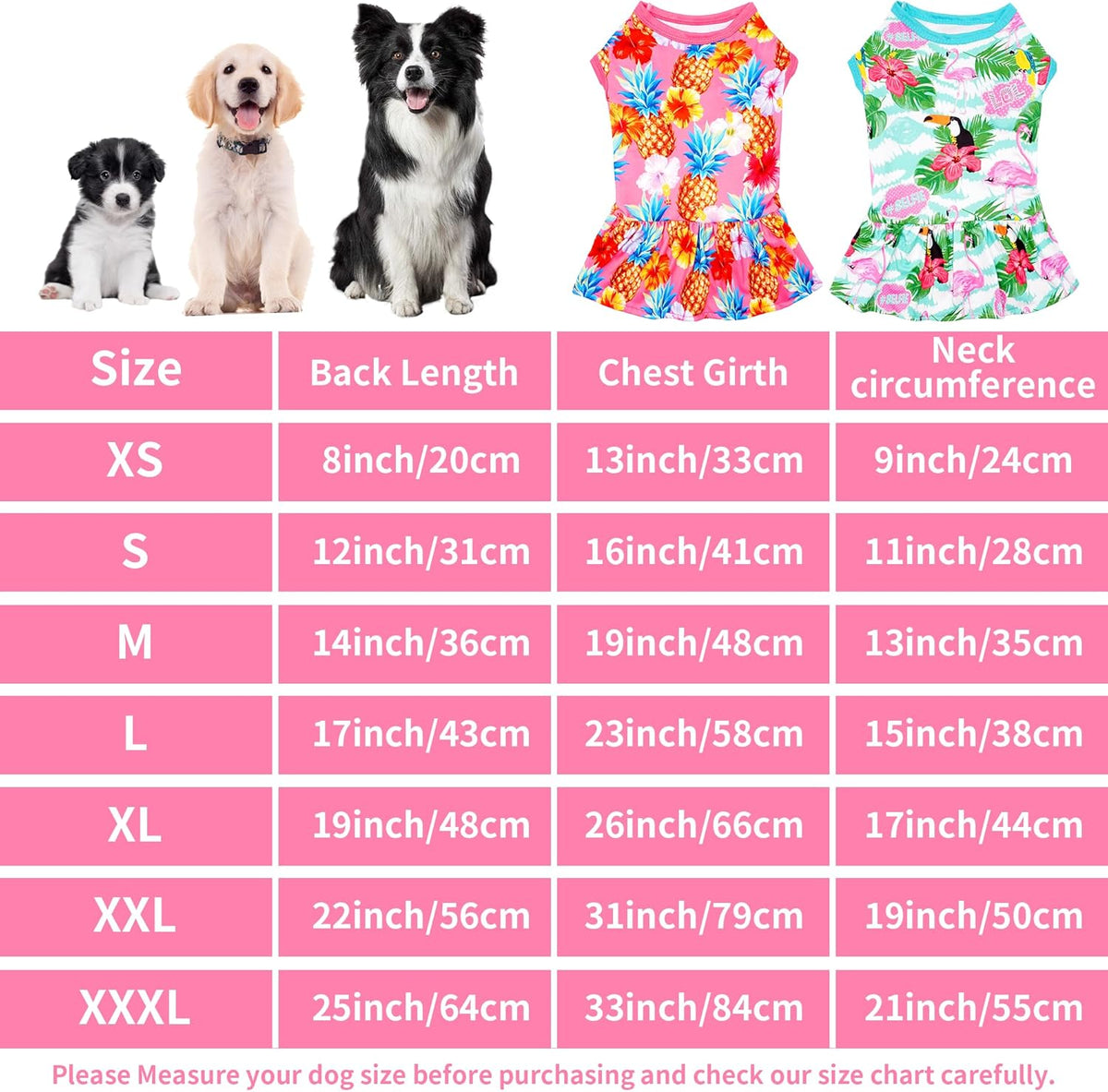 JpGdn summer pet sundress green tropical floral pattern for small female puppies.