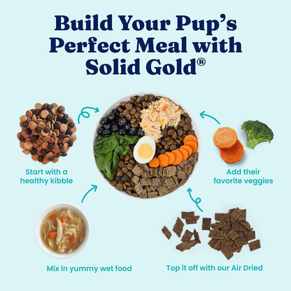 Healthy superfood dog meal topper pouches by Solid Gold