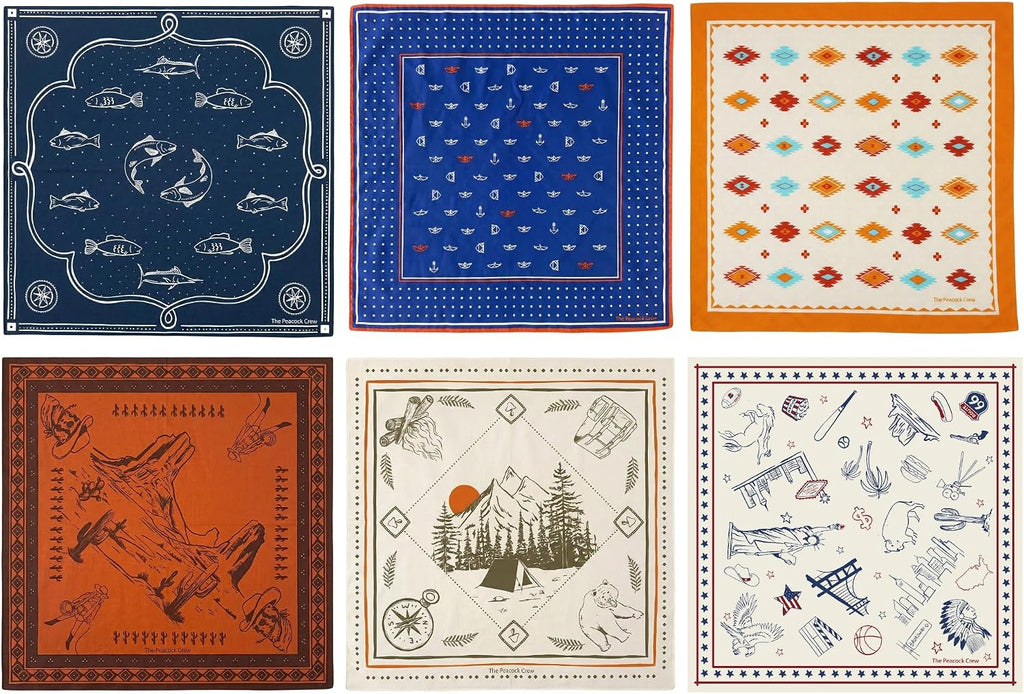 The Peacock Crew Premium Soft Cotton Bandanas Pack for Men and Women Paisley 22 x 22 inches - Image 15