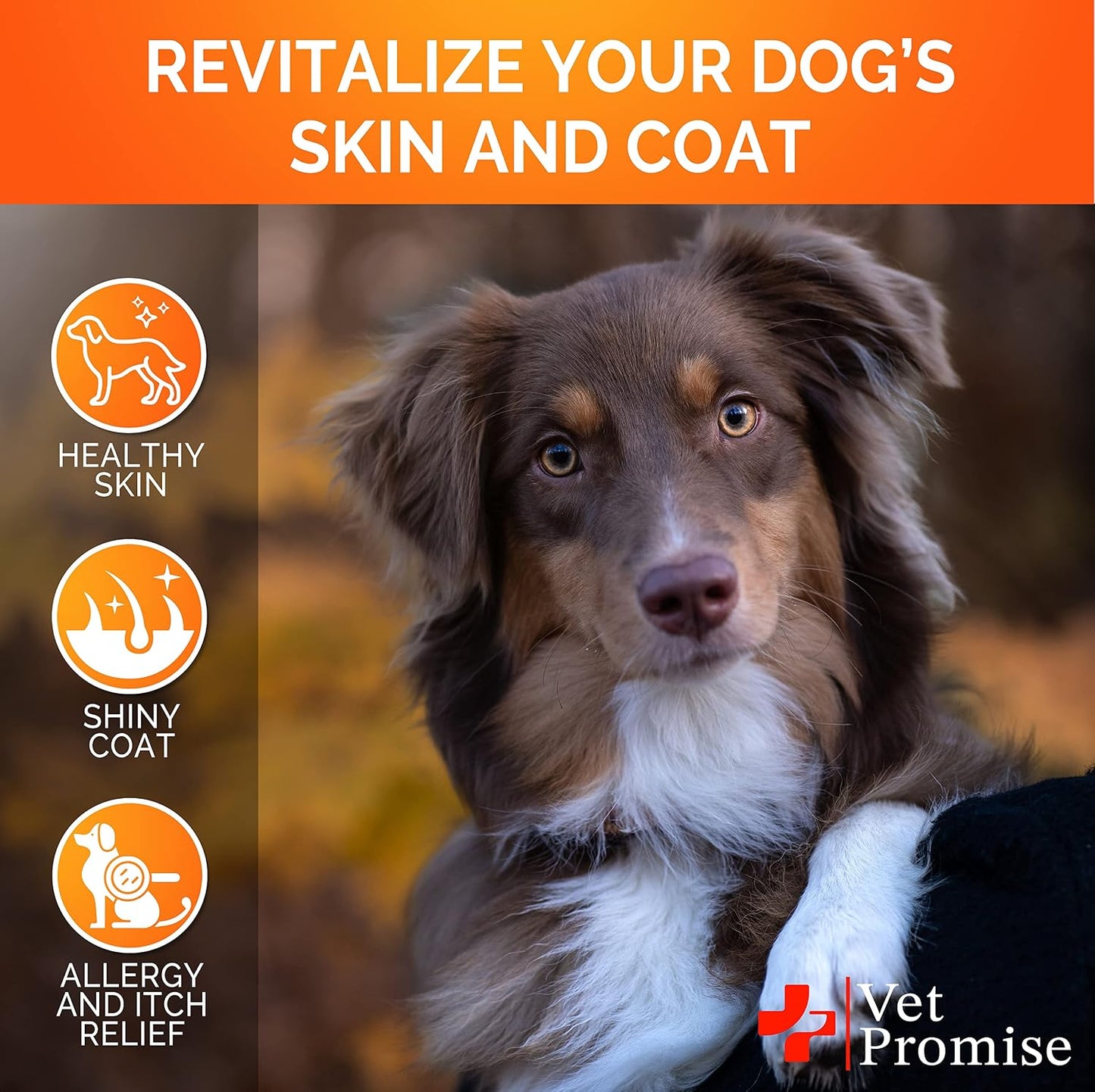 Authentic imported USA dog anti shedding supplement nutritional information label
