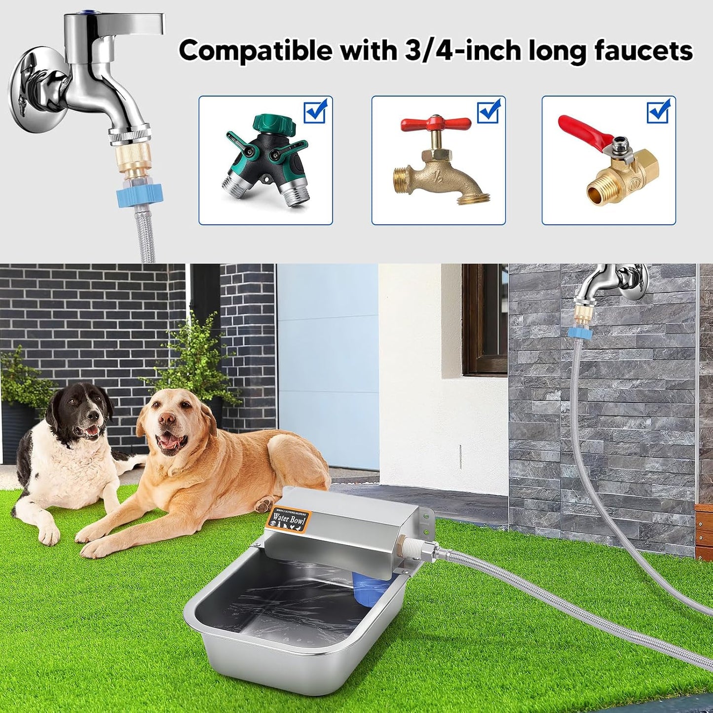 Back view of the Homsky pet bowl highlighting the dual wall mounting holes