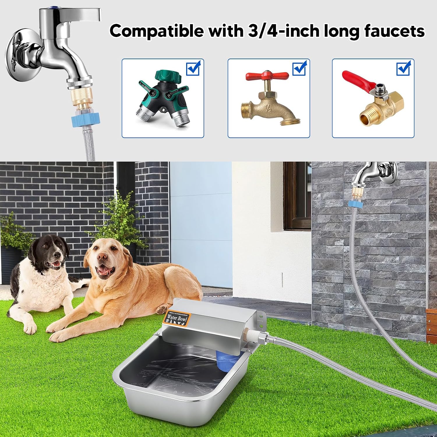 Back view of the Homsky pet bowl highlighting the dual wall mounting holes