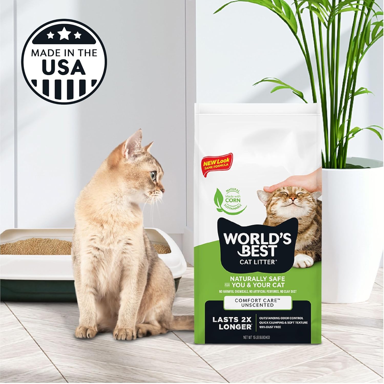 World's Best Cat Litter 99% dust free natural corn litter