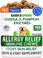BARK&SPARK Omega 3 for Dogs and Cats-180 Fish Oil Treats for Dogs & Cats Shedding, Skin Allergy, Itch Relief, Hot Spots Treatment-Joint Health-Skin and Coat Supplement-EPA & DHA Fatty Acids-Salmon Oil - Image 9