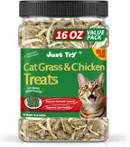 Just Try Cat Grass Treats for Indoor Cats Hairball Control 13.4 OZ - Image 12