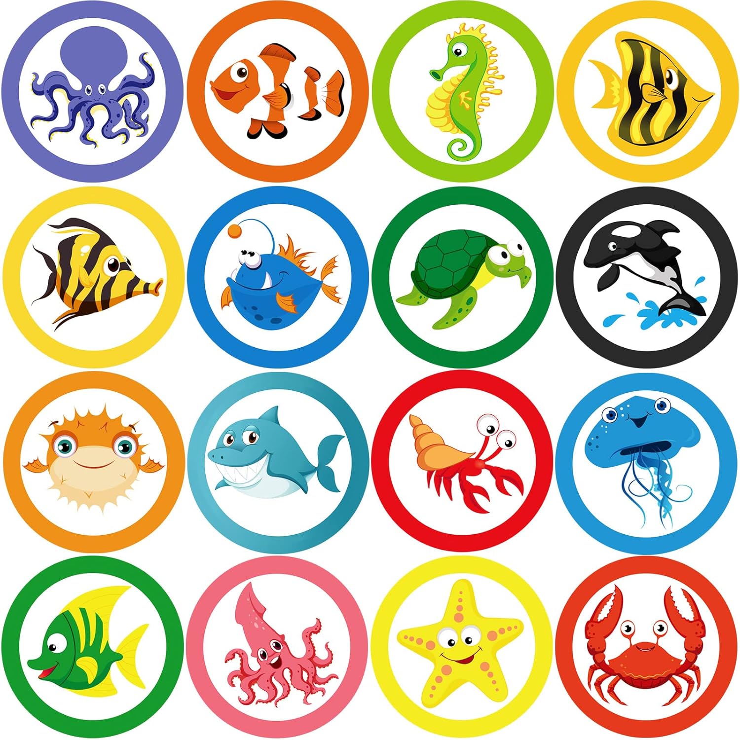 Woanger ocean animals potty training toilet targets front view