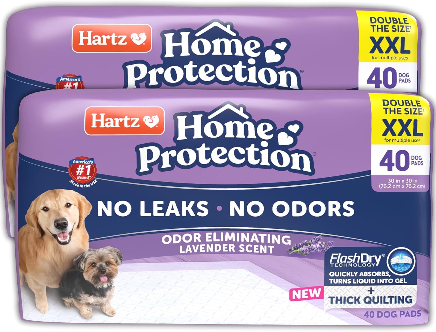 Hartz Home Protection Super Absorbent Odor Eliminating Lavender Scented No Leak Dog Pads, XXL 40 count - Image 14