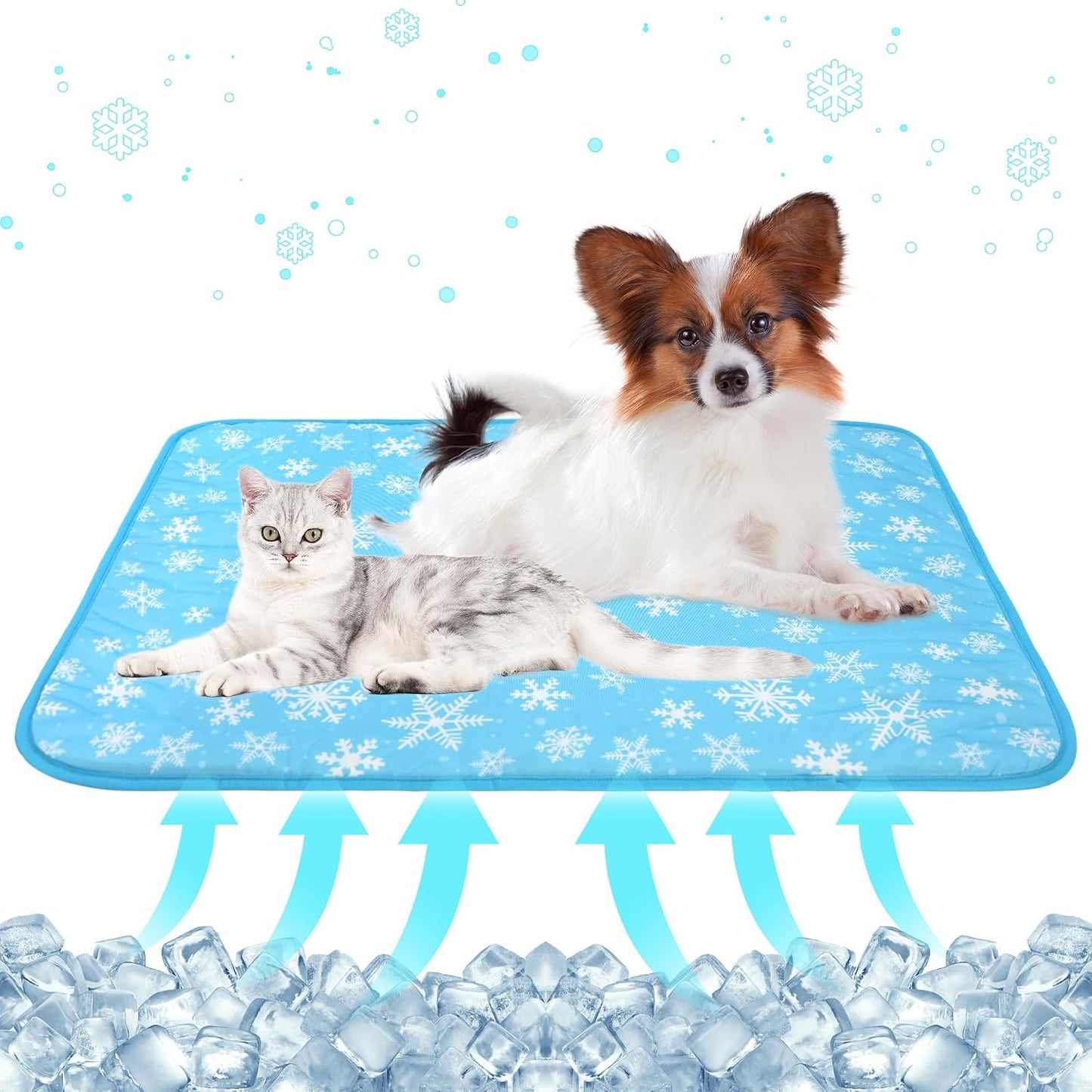 DELIFUR Cat Cooling Mat- Pet Cooling Mat Outdoor for Dogs Ice Pad for Kitten Cat Puppy Machine Washable (Small, Pink Watermelon) - Image 11