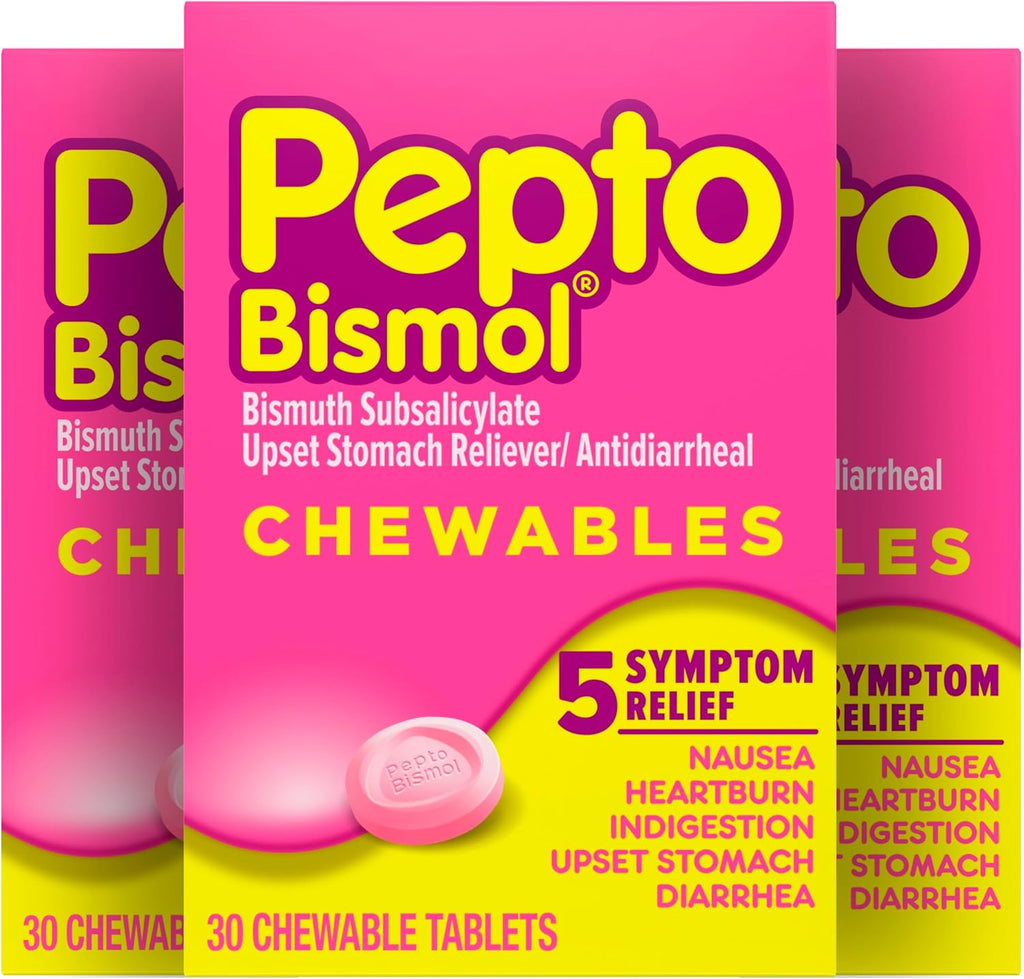Pepto Bismol Chewable Tablets front packaging view