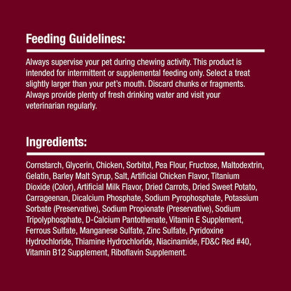 Graphic showing vitamin and mineral enrichment of the treats