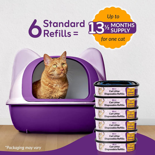 Reli. cat litter disposal cartridges displaying the secure multi layer odor blocking construction.