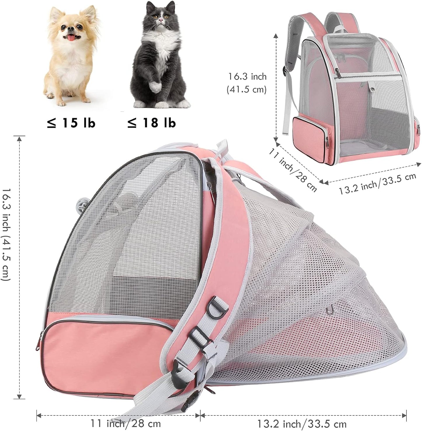 SSAWcasa airline approved cat carrier storage pockets