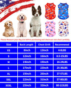 Small dog wearing patriotic American flag vest