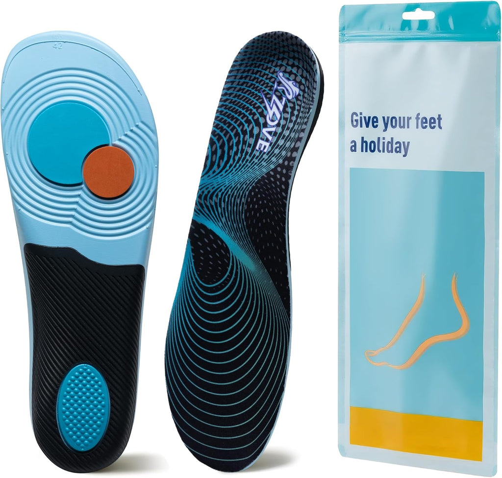 ZOVE Plantar Fasciitis Insoles front view showing arch support chamber.