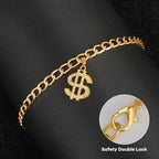 Close up of Cuban link gold chain for dogs and cats