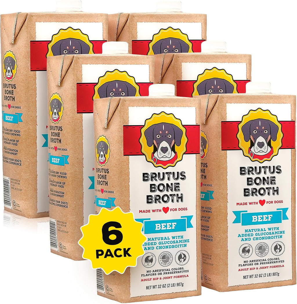 Brutus Chicken Broth Liquid for Dogs - All Natural Chicken Bone Broth for Dogs with Chondroitin Glucosamine Turmeric -Human Grade Dog Food Toppers for Picky Eaters & Dry Food -Tasty & Nutritious - Image 10