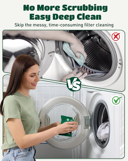 Washing machine cleaner for dog and cat hair