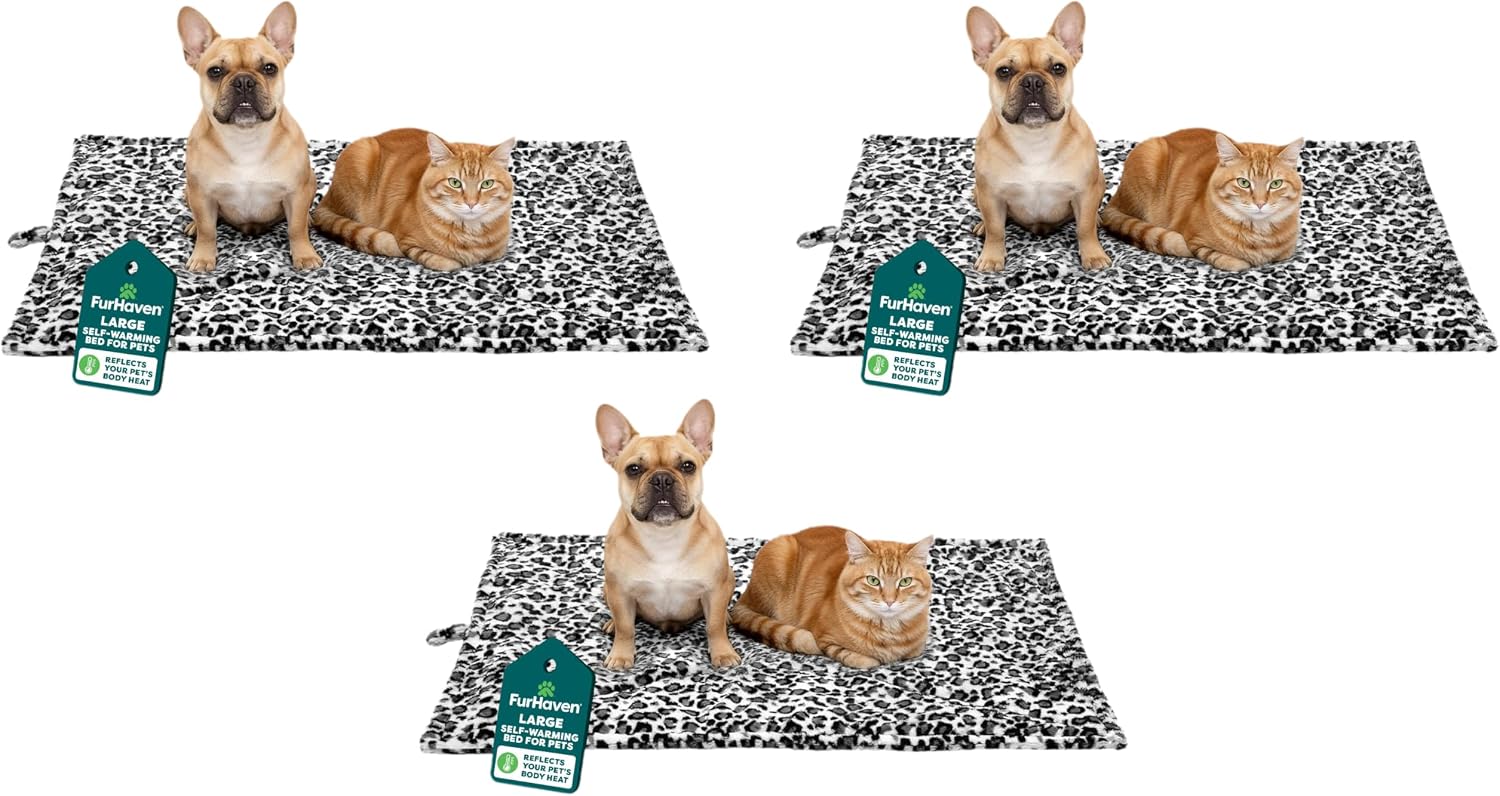 Furhaven ThermaNAP Self-Warming Cat Bed for Indoor Cats & Large/Medium Dogs, Washable & Reflects Body Heat - Quilted Faux Fur Reflective Bed Mat - Gray, Large - Image 15