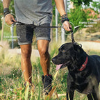 Traffic control handle and standard walking loop on premium pet lead