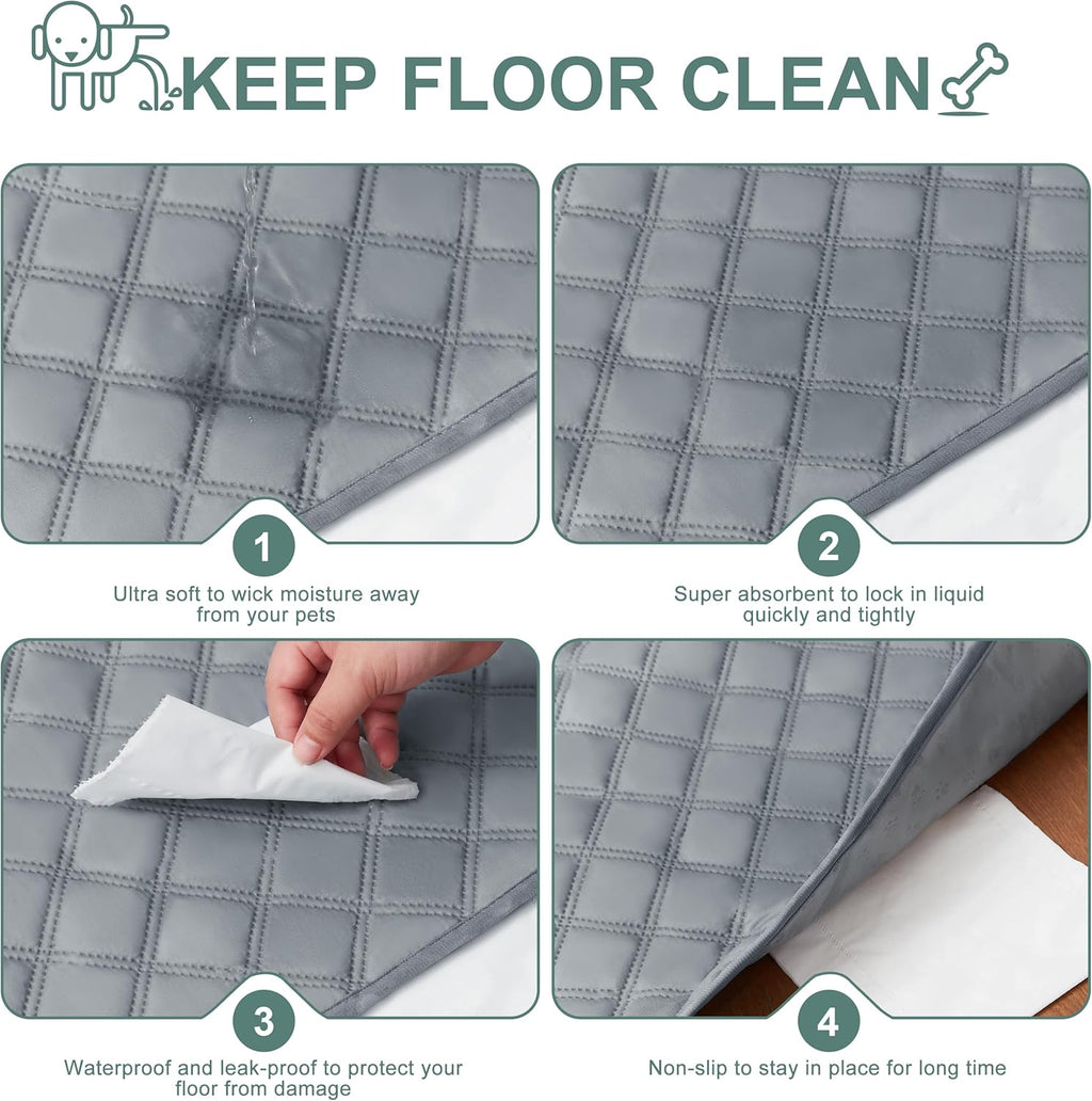 Close up of quilted microfiber top layer on Eterish pee pad