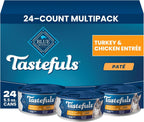 Blue Buffalo Tastefuls Wet Cat Food Pat Variety Pack (Chicken, Turkey & Chicken, Ocean Fish & Tuna) for Adult Cats, Made with Natural Ingredients, 5.5-oz. Each (24 Cans) - Image 12