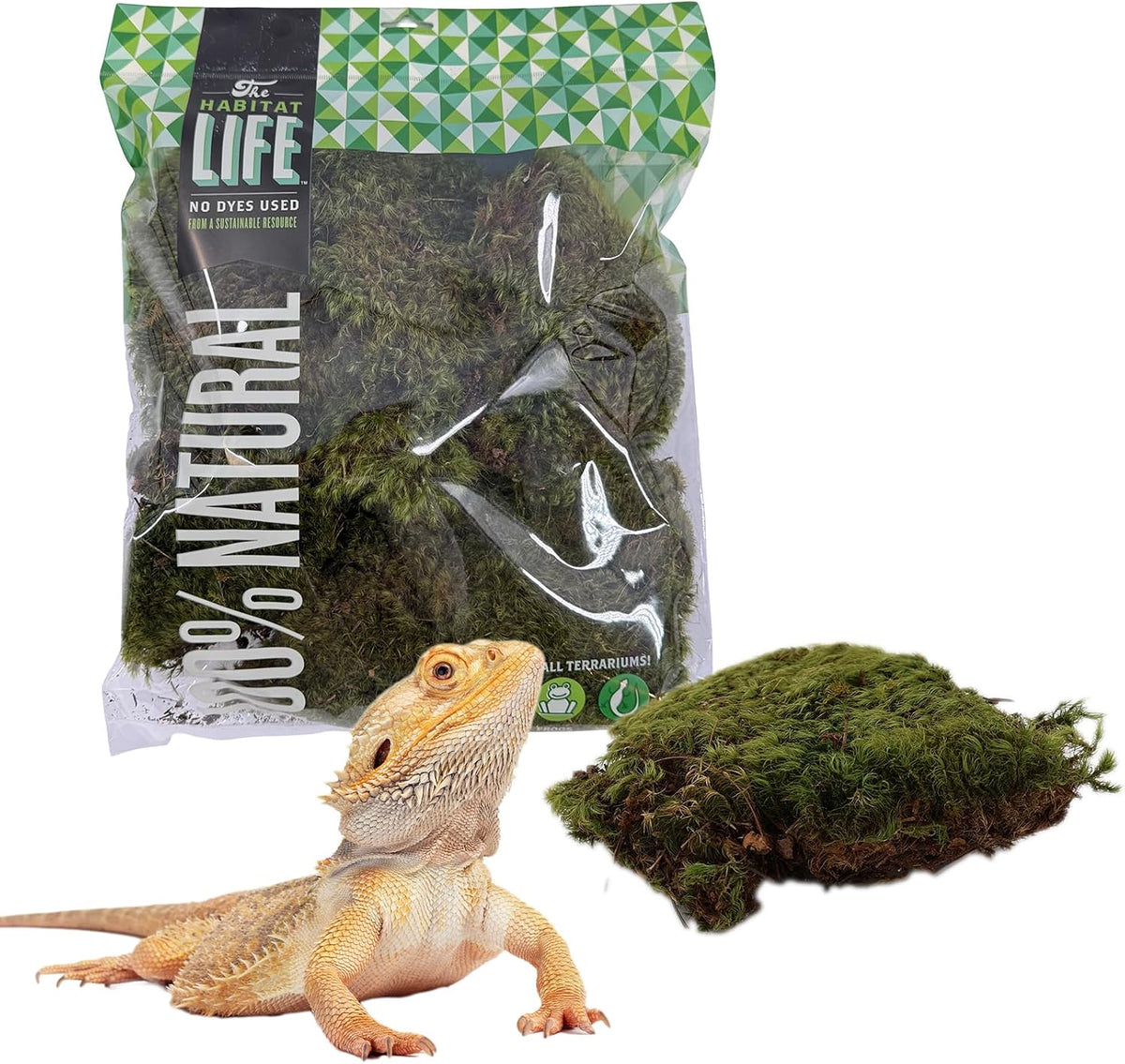 The Habitat Life - Natural Variety Pack - Mix of Reindeer, Mood, Sheet & Spanish Moss - for All Terrariums - Humidity Control - Breathable Bedding - Dye-Free & Safe - Medium - 1 Pack - Image 14